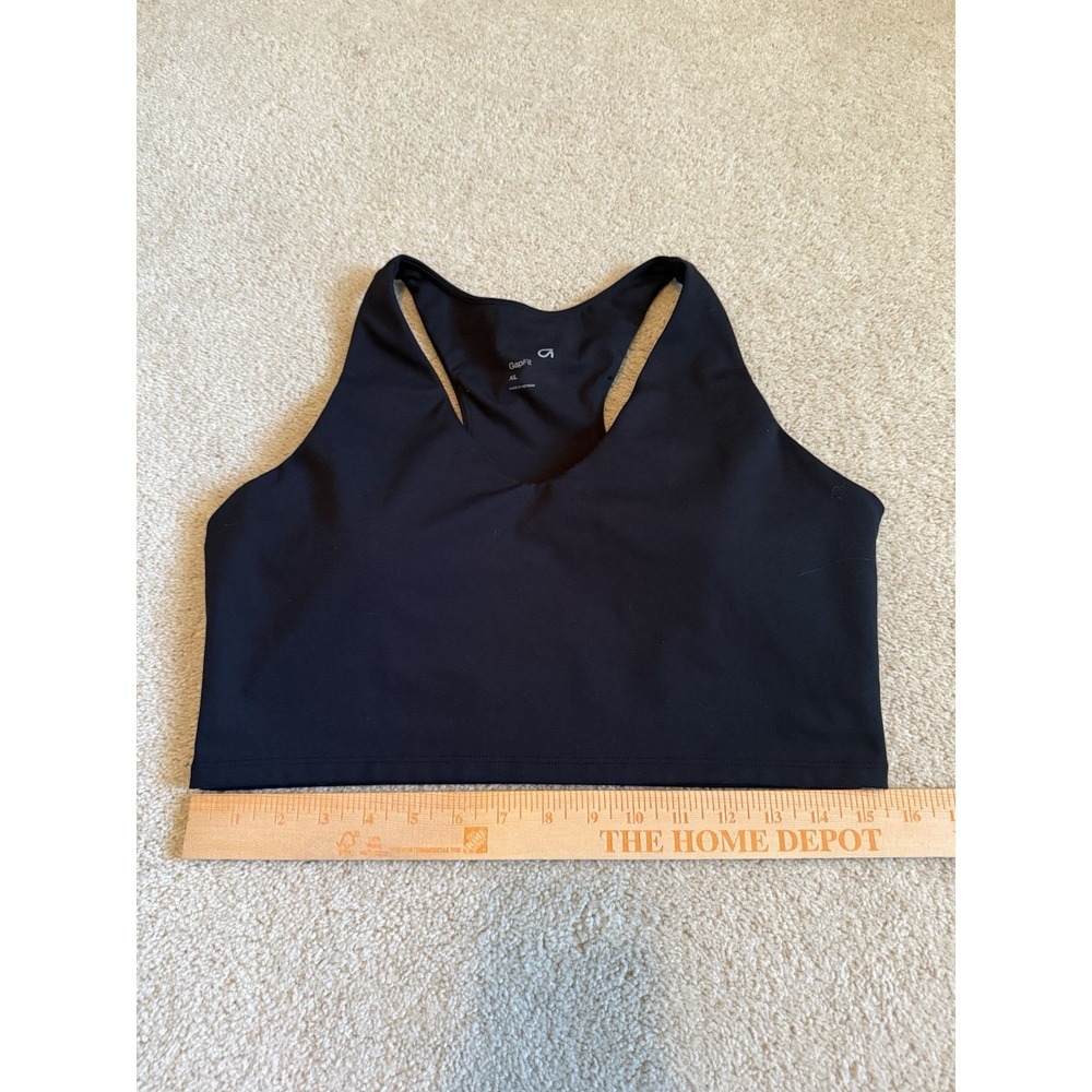 Gap Fit Sports Bra Women XL Black Racerback Wireless Soft Stretch Athletic Yoga - Picture 6 of 7
